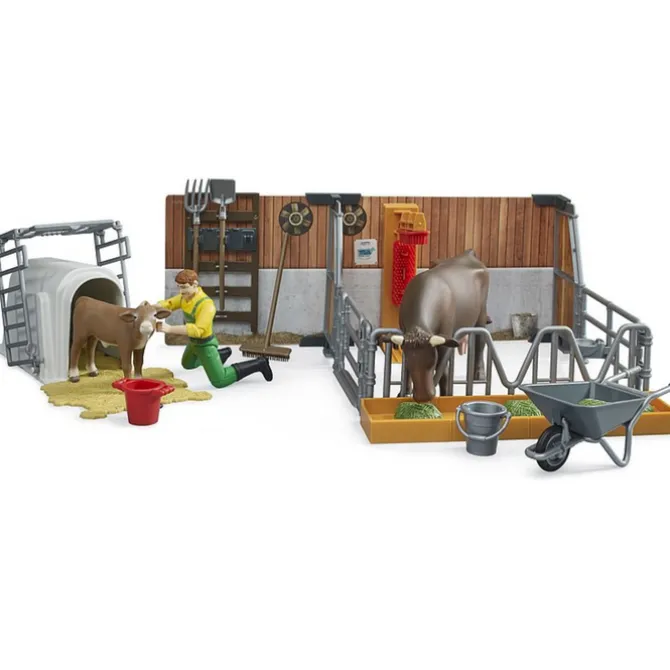BWorld Cow & Calf Barn with Farmer