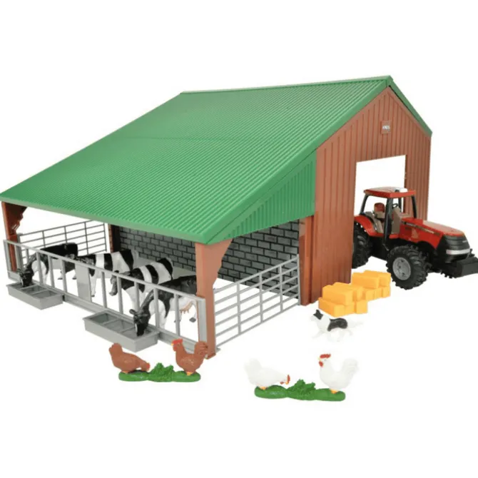 Farm Building Set with Case Tractor