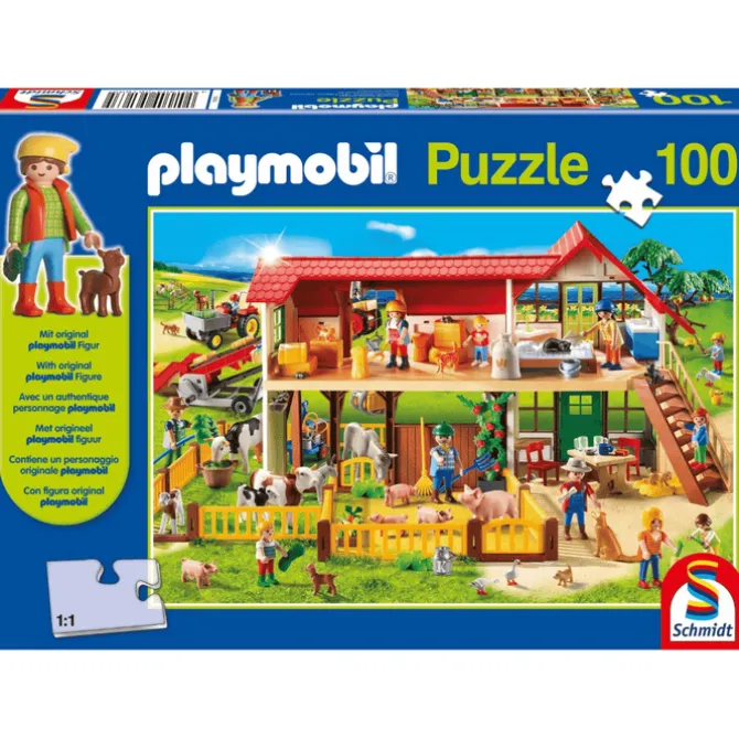 Farm Puzzle with Playmobil Figure 100pcs