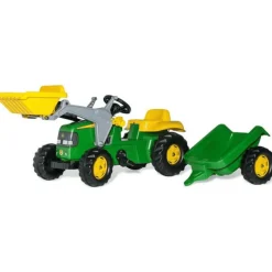 John Deere Rolly Kid Tractor & Trailer with Frontloader