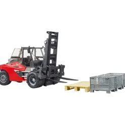 Linde Forklift with Pallet & 3 Pallet Cages