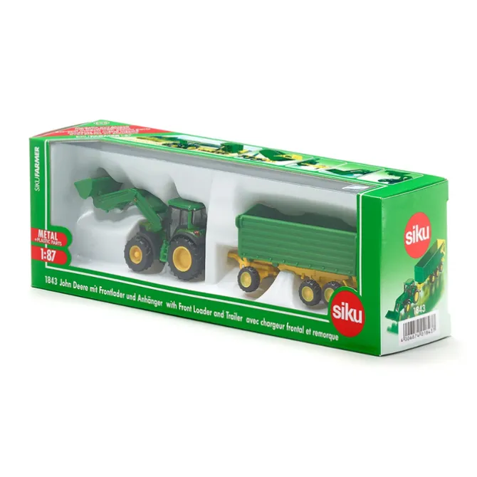 Mini John Deere Tractor with Frontloader & Trailer