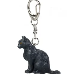 Mojo Sitting Black Cat Keyring