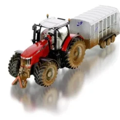 Muddy Massey Ferguson Tractor with Ifor Williiams Trailer