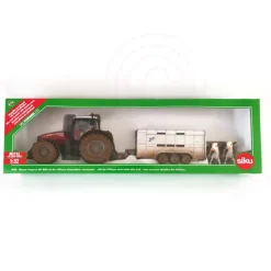 Muddy Massey Ferguson Tractor with Ifor Williiams Trailer