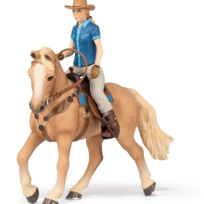Papo Wild West Horse with Cowgirl