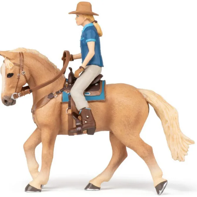 Papo Wild West Horse with Cowgirl