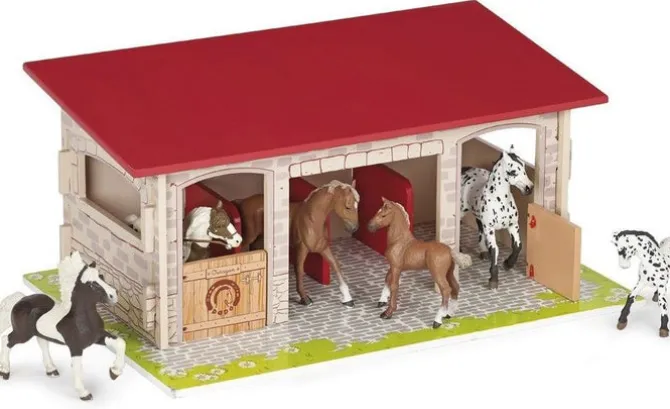Papo Wooden Horse Stables