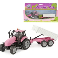 Pink Tractor & Trailer with Light & Sound