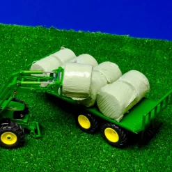 4 Round Wrapped Silage Bales