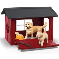 Schleich Dog Kennel with Golden Retrievers