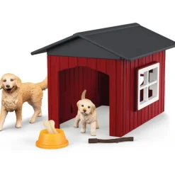Schleich Dog Kennel with Golden Retrievers