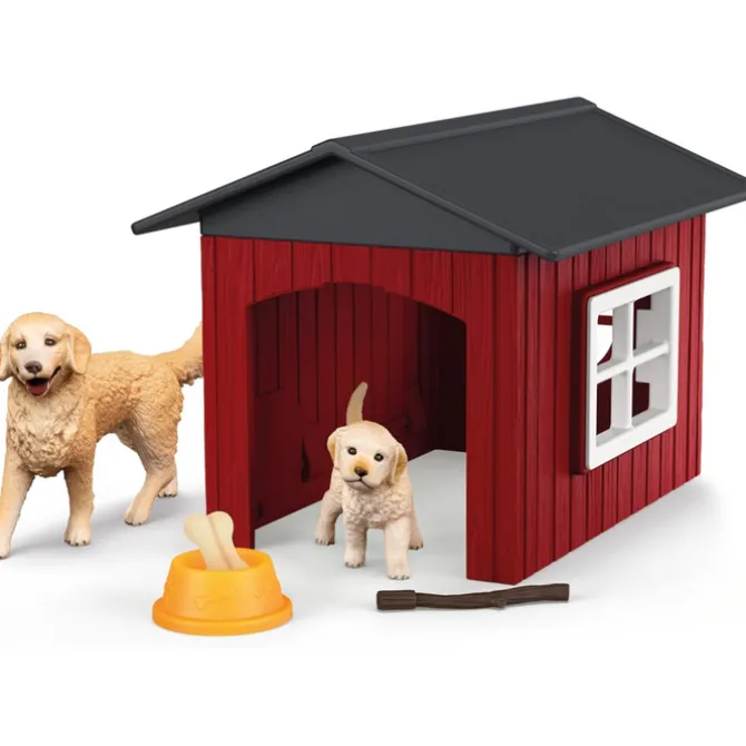 Schleich Dog Kennel with Golden Retrievers