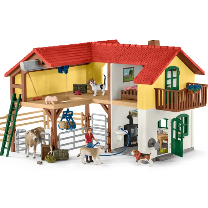 Schleich Large Farm House with Animals & Accessories