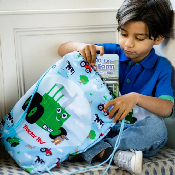 Tractor Ted Drawstring Bag