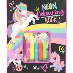 Unicorn Neon Colouring Book Set