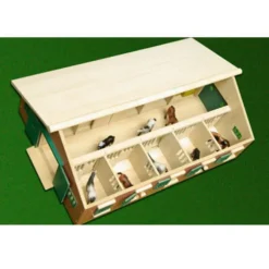 Wooden 9-Horse Stable